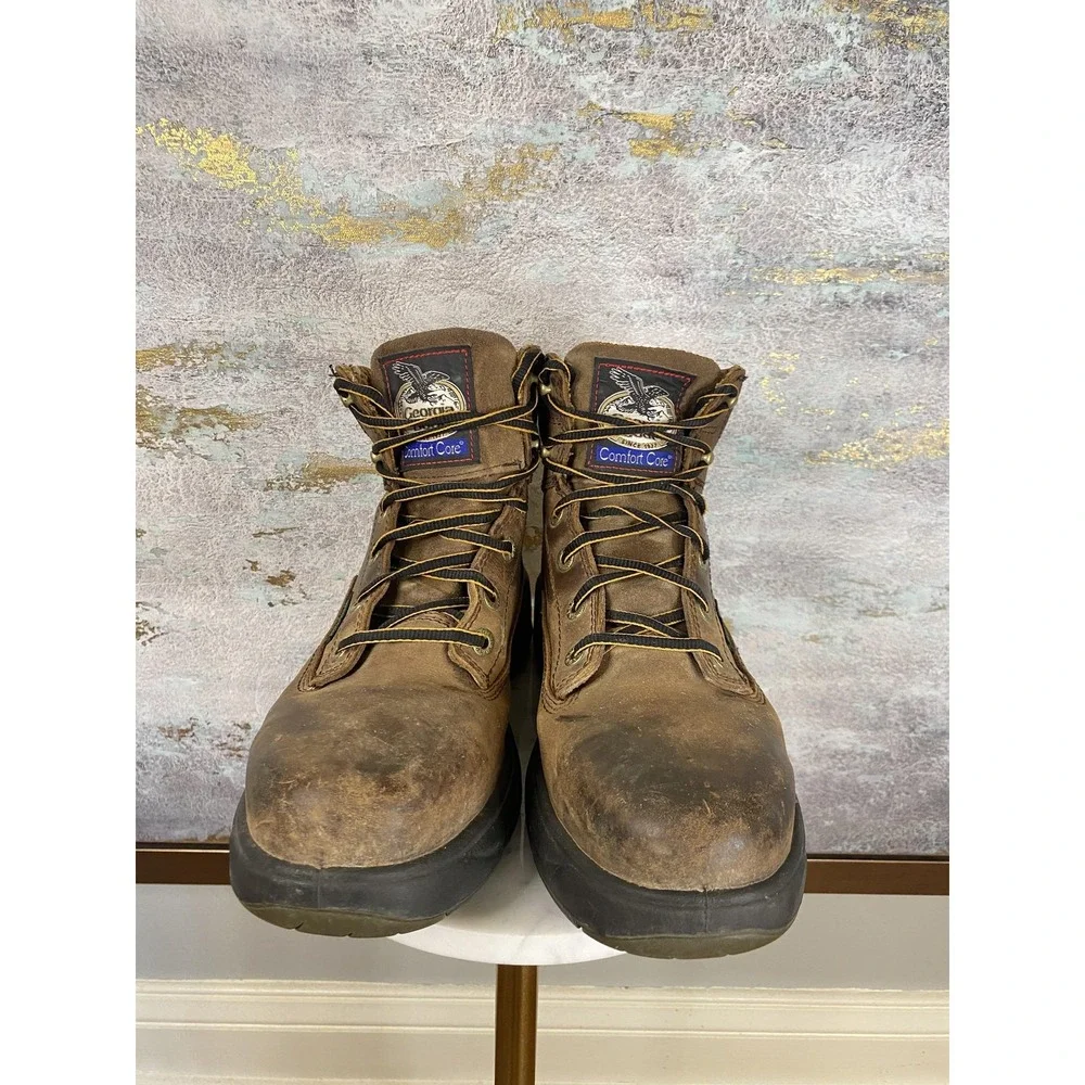 Georgia Boot Boots Mens Size 8.5W Brown Leather Waterproof Work Comp Toe G6644